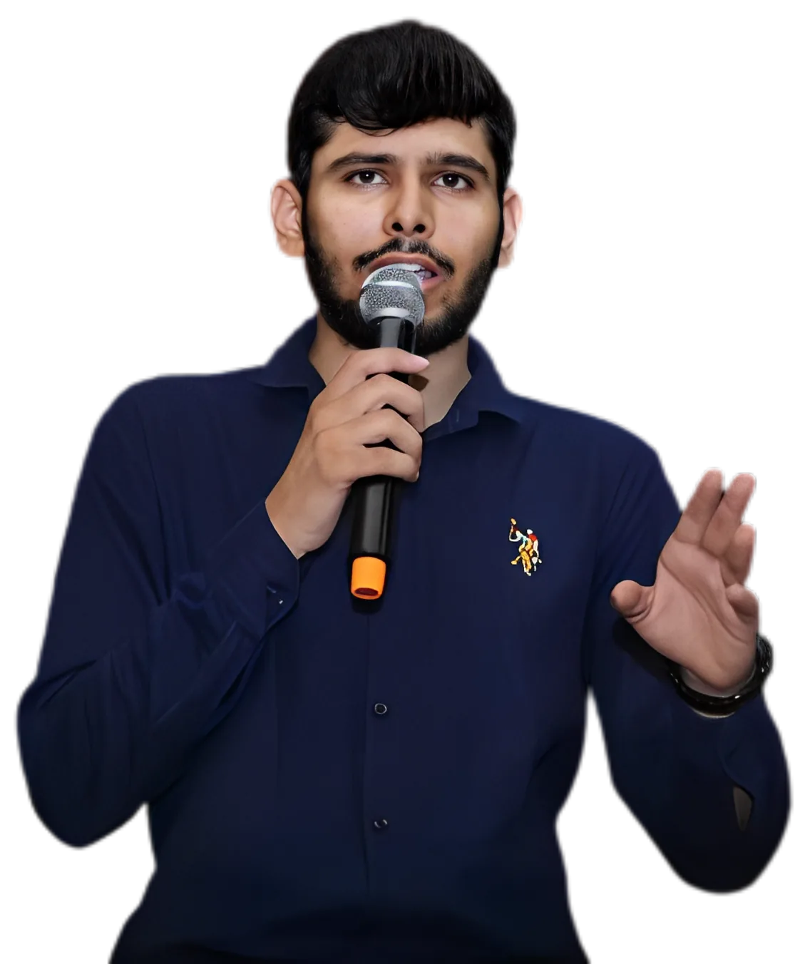 Ritwik Joshi pitching at an early hackathon