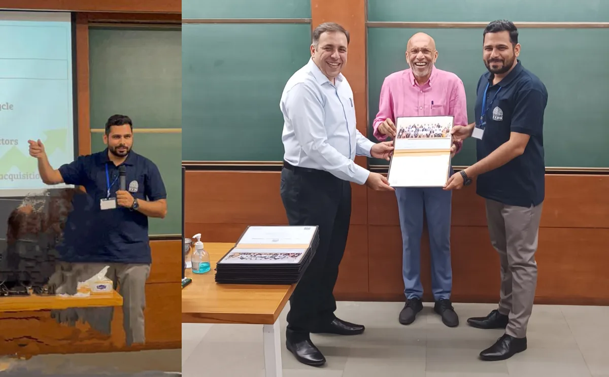 Ritwik Joshi studying corporate entrepreneurship at IIM Ahmedabad CEO Program.