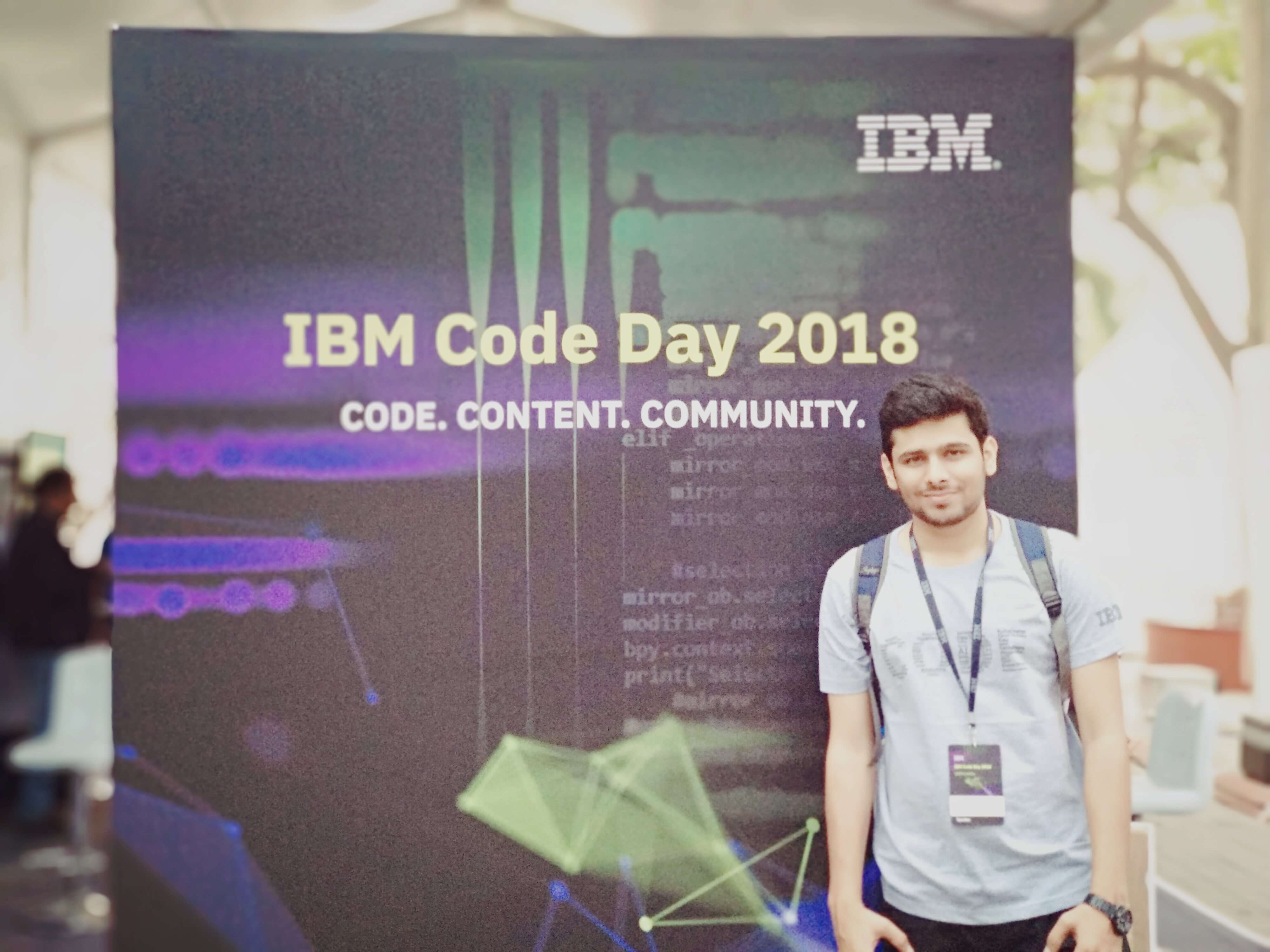 Ritwik Joshi at IBM Code Day as Speaker