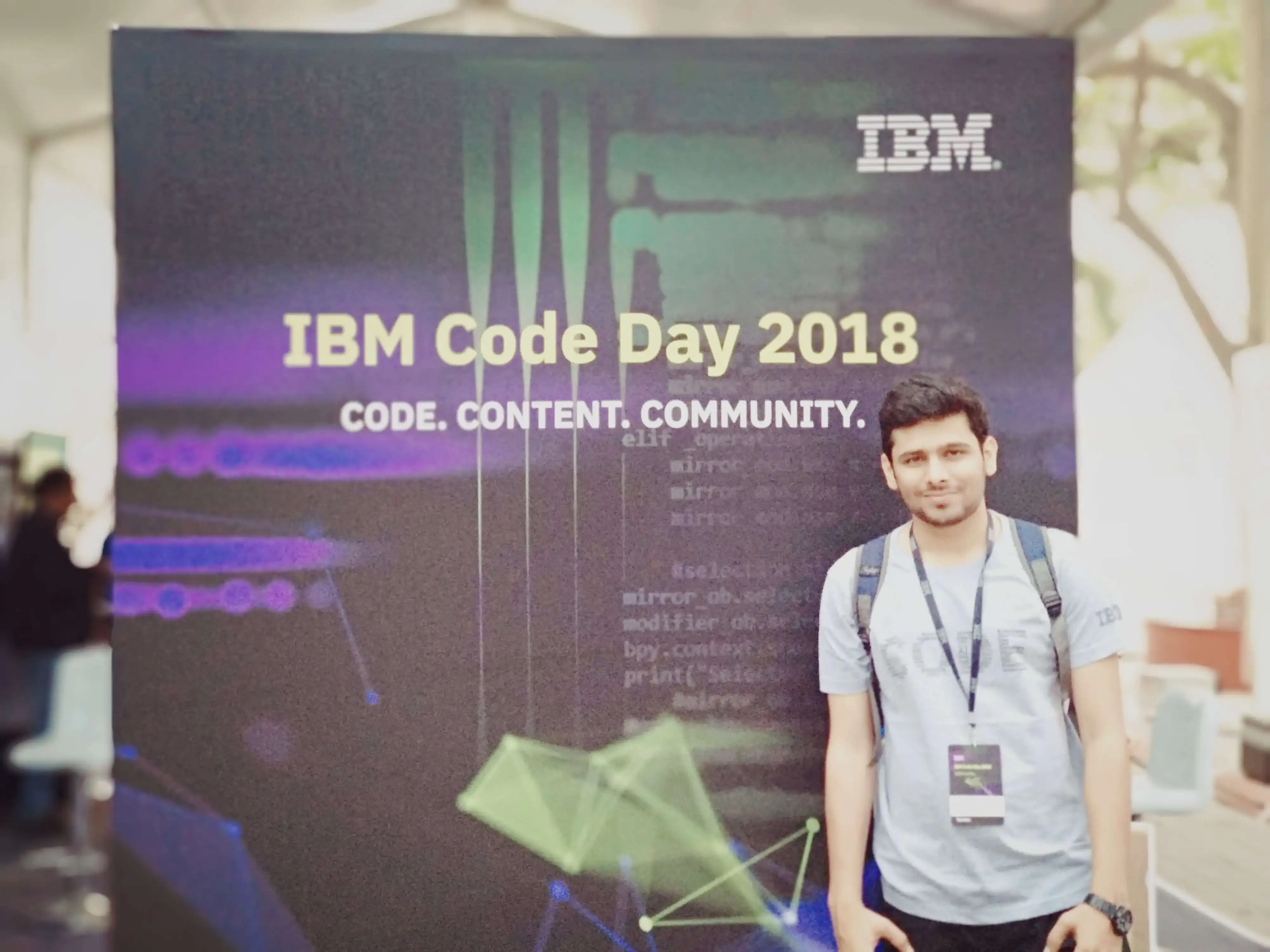 Ritwik at IBM Code Day as Speaker