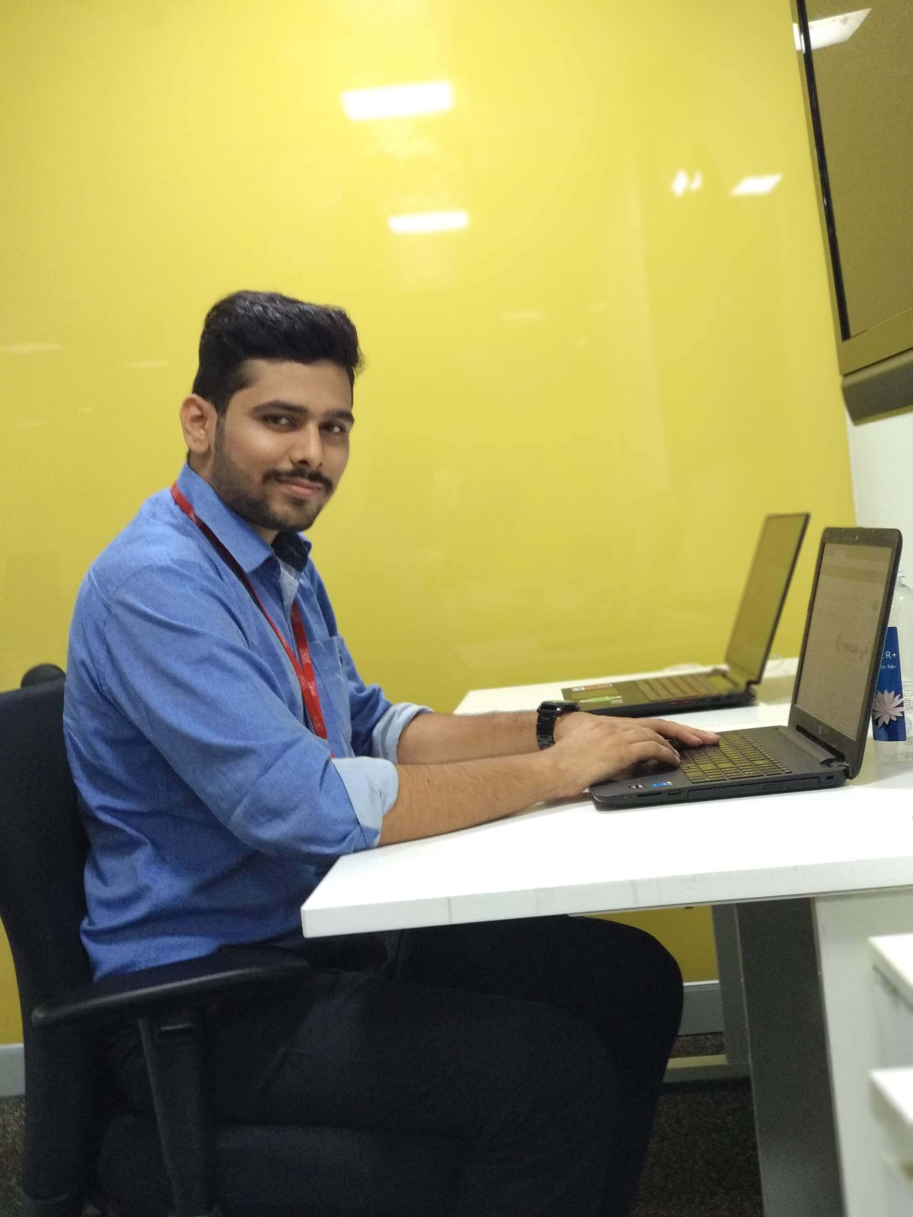 Ritwik working at IBM Office Banglore
