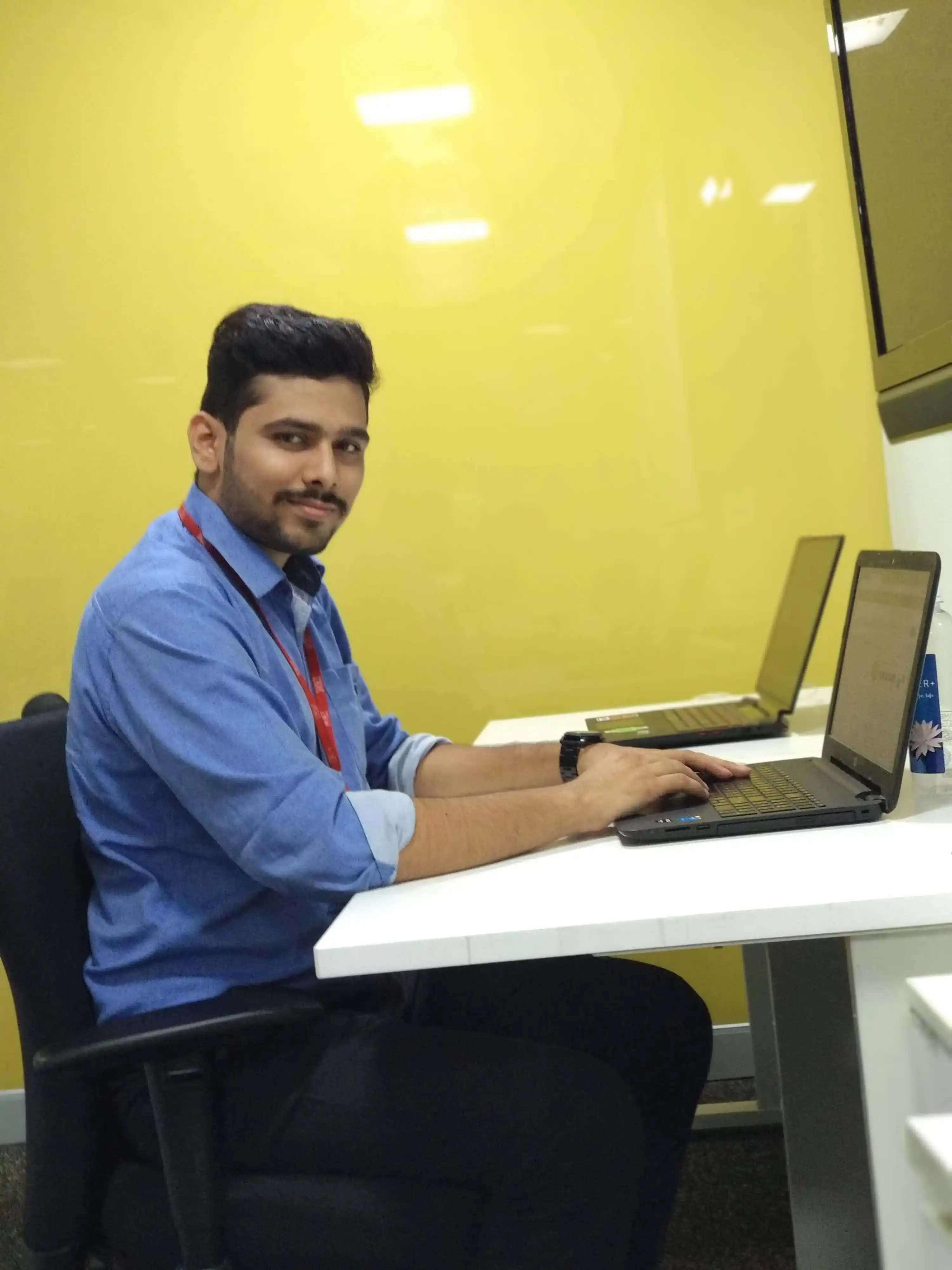 Ritwik working at IBM Office Bangalore