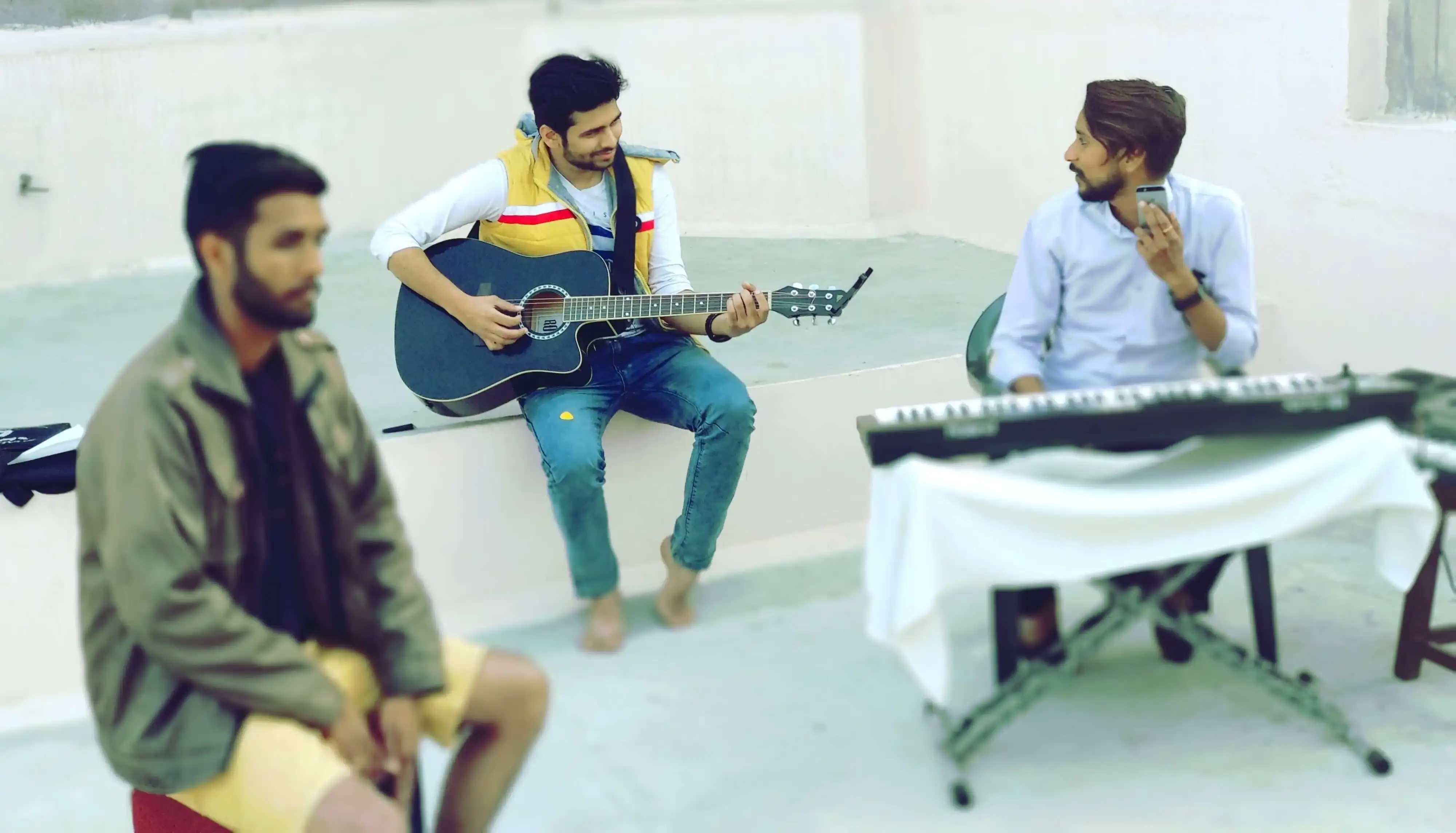 Ritwik Joshi Jamming on Rooftop