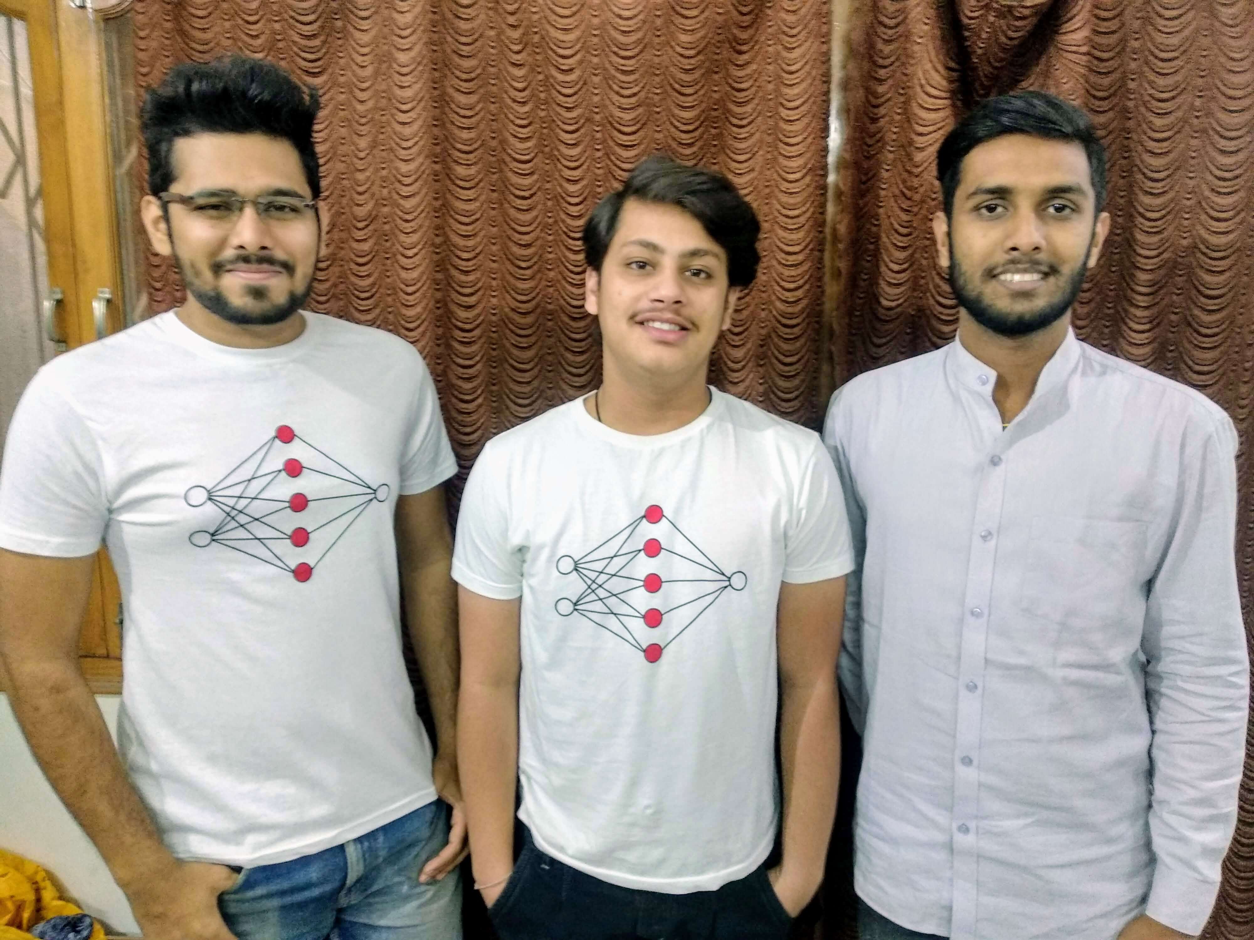 Ritwik with His Co Founders Bhavya and Vansh